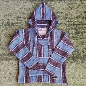 NO BAD DAYS Blue and Pink Medium Drug Rug Hoodie